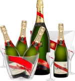 image du vin Pack Special Mariage Mumm Cordon Rouge Champagne & Seaux & Flutes & Vasques