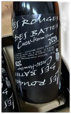 vue du vin Dard Ribo Crozes-Hermitage les Bâties 2024