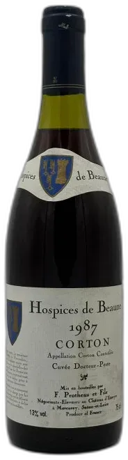 illustration du vin Corton Grand Cru Cuvée Docteur Peste 1987 Hospices de Beaune