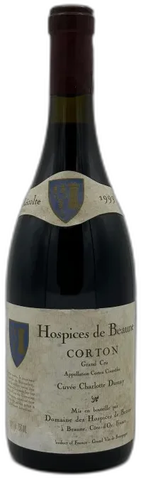 vue du vin Corton Grand Cru Cuvée Charlotte Dumay 1999 Hospices de Beaune