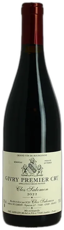 aperçu du vin Vin Rouge Givry 1er Cru 2022 Clos Salomon