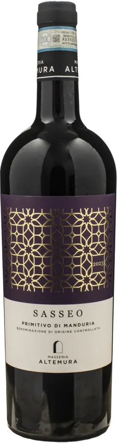 capture du vin Masseria Altemura Primitivo di Manduria Sasseo 2023