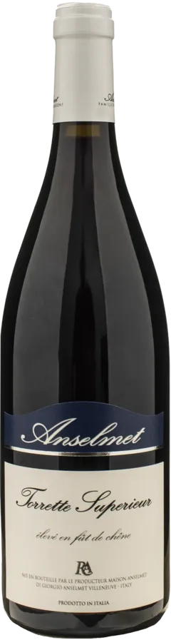 vue du vin Anselmet Torrette Superieur Eleve en Fut de Chene