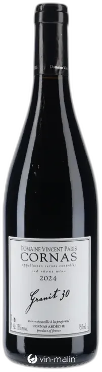 vue du vin Domaine Vincent Paris Cornas "Granit 30" 2024