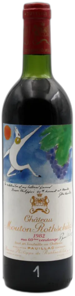 vue du vin Mouton Rothschild 1982