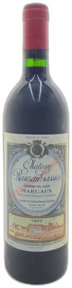 photo du vin Château Rauzan-Gassies 1985