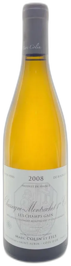 photo du vin Chassagne Montrachet 1er Cru Champs Gains Blanc Domaine Marc Colin & Fils 2008