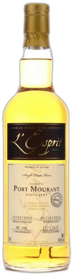 photos du vin l’Esprit Port Mourant 2016 Cask Bb108