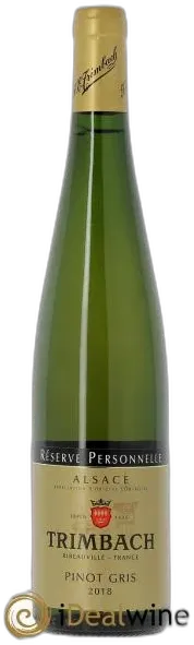 image du vin Alsace Pinot Gris Réserve Personnelle Trimbach 2018