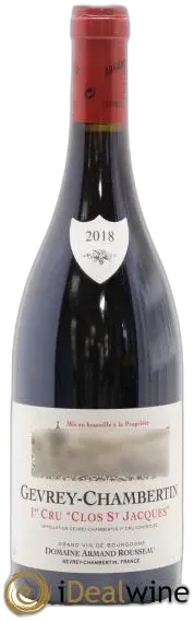 photo du vin Gevrey-Chambertin 1er Cru Clos Saint-Jacques Armand Rousseau 2018
