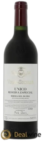 photo du vin Ribera Del Duero do Vega Sicilia Unico Reserva Especial 2023 Assemblage 2009 2011 2012 Famille Alvarez