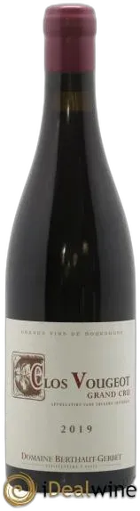 image du vin Clos de Vougeot Berthaut Gerbet 2019