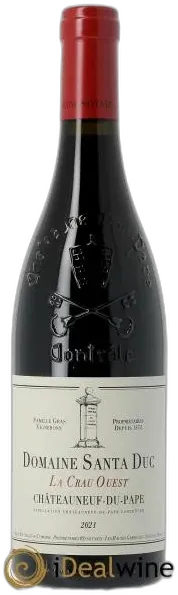 aperçu du vin Châteauneuf-du-Pape Santa Duc le Crau Ouest Famille Gras