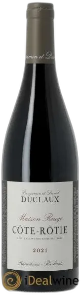 photo du vin Côte-Rôtie Maison Rouge Domaine Duclaux