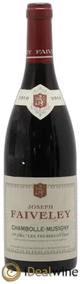 vue du vin Chambolle-Musigny 1er Cru Feusselottes Domaine Faiveley 2010