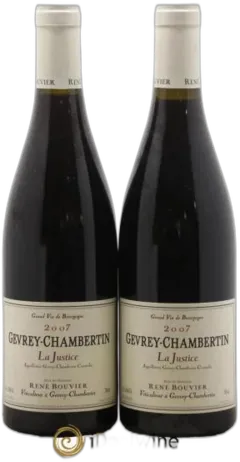 capture du vin Gevrey-Chambertin la Justice René Bouvier 2007