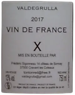 photo du vin Chinon Domaine de l’r Frederic Sigonneau Equis ne Sous x Valdegrulla 2017