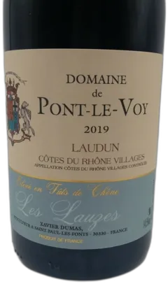photos du vin Cotes du Rhone Villages Laudun Domaine de Pont le Voy les Lauzes