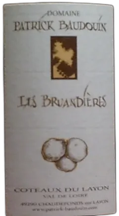 photo du vin Coteaux du Layon Domaine P. Baudouin les Bruandieres