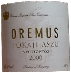 illustration du vin Hongrie Oremus de Vega Sicilia Tokaji Aszu 5 Puttonyos Furmint Chopine