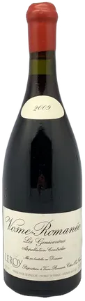 photo du vin Vosne Romanée les Genaivrieres 2009 Domaine Leroy