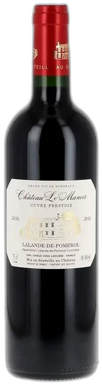 aperçu du vin Château le Manoir 2020 Aoc Lalande de Pomerol