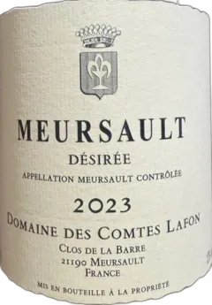 photos du vin Meursault "Désirée" 2023 Comtes Lafon Blanc
