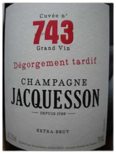 capture du vin Champagne Jacquesson Cuvée 743 Dégorgement Tardif