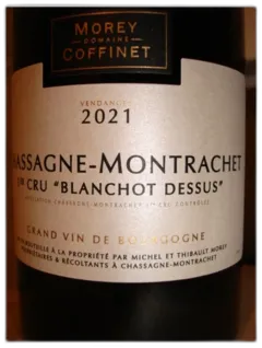 photo du vin Chassagne Montrachet 1er Cru Blanchot Dessus Morey Coffinet 2021