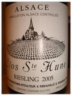 image du vin Riesling Clos Sainte Hune Trimbach