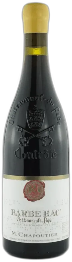 vue du vin m Chapoutier Chateauneuf du Pape Barbe Rac 2023