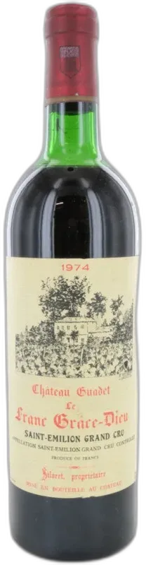 photo du vin Chateau Guadet le Franc Grace Dieu 1974