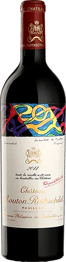 vue du vin Château Mouton Rothschild 2011 1er cc
