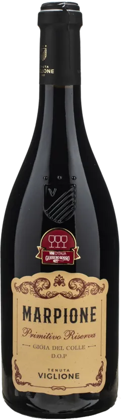photo du vin Tenuta Viglione Primitivo Gioia Del Colle Marpione Riserva 2021