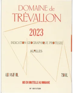 illustration du vin Domaine de Trévallon Rouge 2023