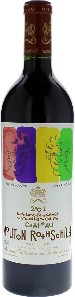 vue du vin Mouton Rothschild 2001 1er Grand Cru Classé Pauillac, Bordeaux Rouge