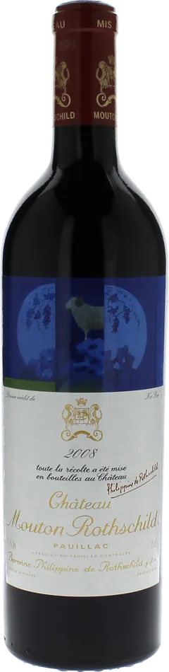 illustration du vin Mouton Rothschild 2008 1er Grand Cru Classé Pauillac, Bordeaux Rouge