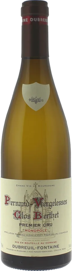 image du vin Pernand Vergelesses 1er Cru Clos Berthet Domaine Dubreuil-Fontaine, Bourgogne Blanc