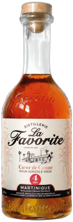 vue du vin Rhum Agricole Martinique la Favorite Coeur de Canne Vsop 4 Ans