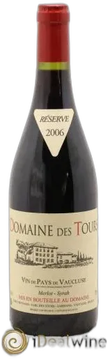aperçu du vin Vaucluse Domaine des Tours Merlot-Syrah Emmanuel Reynaud 2006