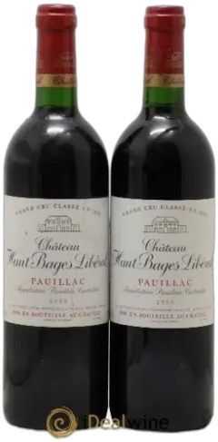 photo du vin Château Haut Bages Libéral 5ème Grand Cru Classé 1996