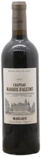 image du vin Château Marquis D&Apos;Alesme Becker 3ème Grand Cru Classé 2010