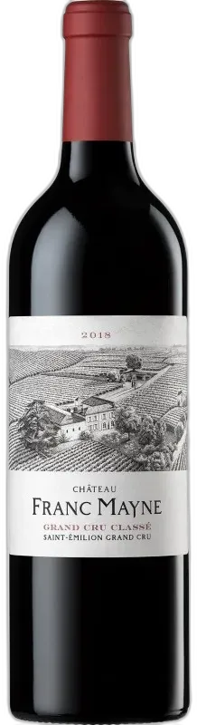 illustration du vin Château Franc Mayne 2018 Saint-Emilion Grand Cru Classé Vin Rouge de Bordeaux
