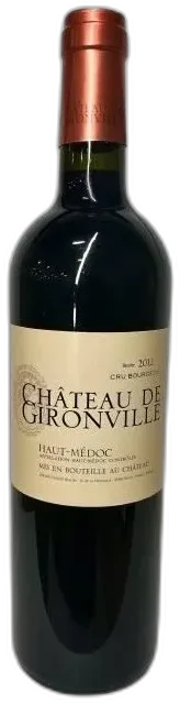 vue du vin Château de Gironville 2012 Haut-Médoc Cru Bourgeois Vin Rouge de Bordeaux