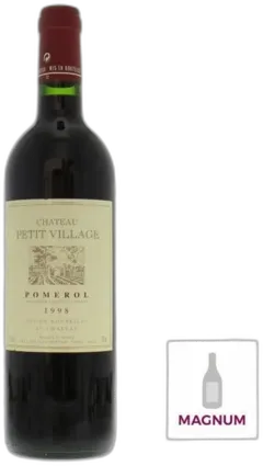 capture du vin Magnum Château Petit Village 1998 Pomerol Vin Rouge de Bordeaux