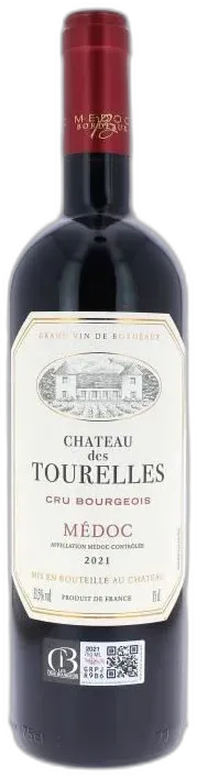 image du vin Château des Tourelles 2021 Médoc Cru Bourgeois Vin Rouge de Bordeaux