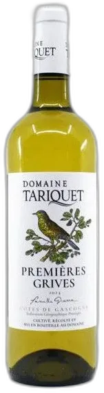 photos du vin Domaine Tariquet Premieres Grives 2024 Côtes de Gascogne Vin Blanc du Sud Ouest