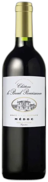 image du vin Château le Breuil Renaissance 2018 Médoc Vin Rouge de Bordeaux