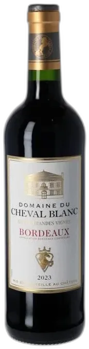 photos du vin Domaine du Cheval Blanc Cuvée Grandes Vignes 2023 Bordeaux Vin Rouge de Bordeaux