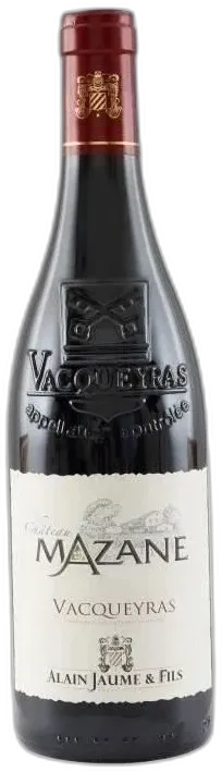 capture du vin Alain Jaume Château Mazane 2022 Vacqueyras Vin Rouge des Côtes du Rhône